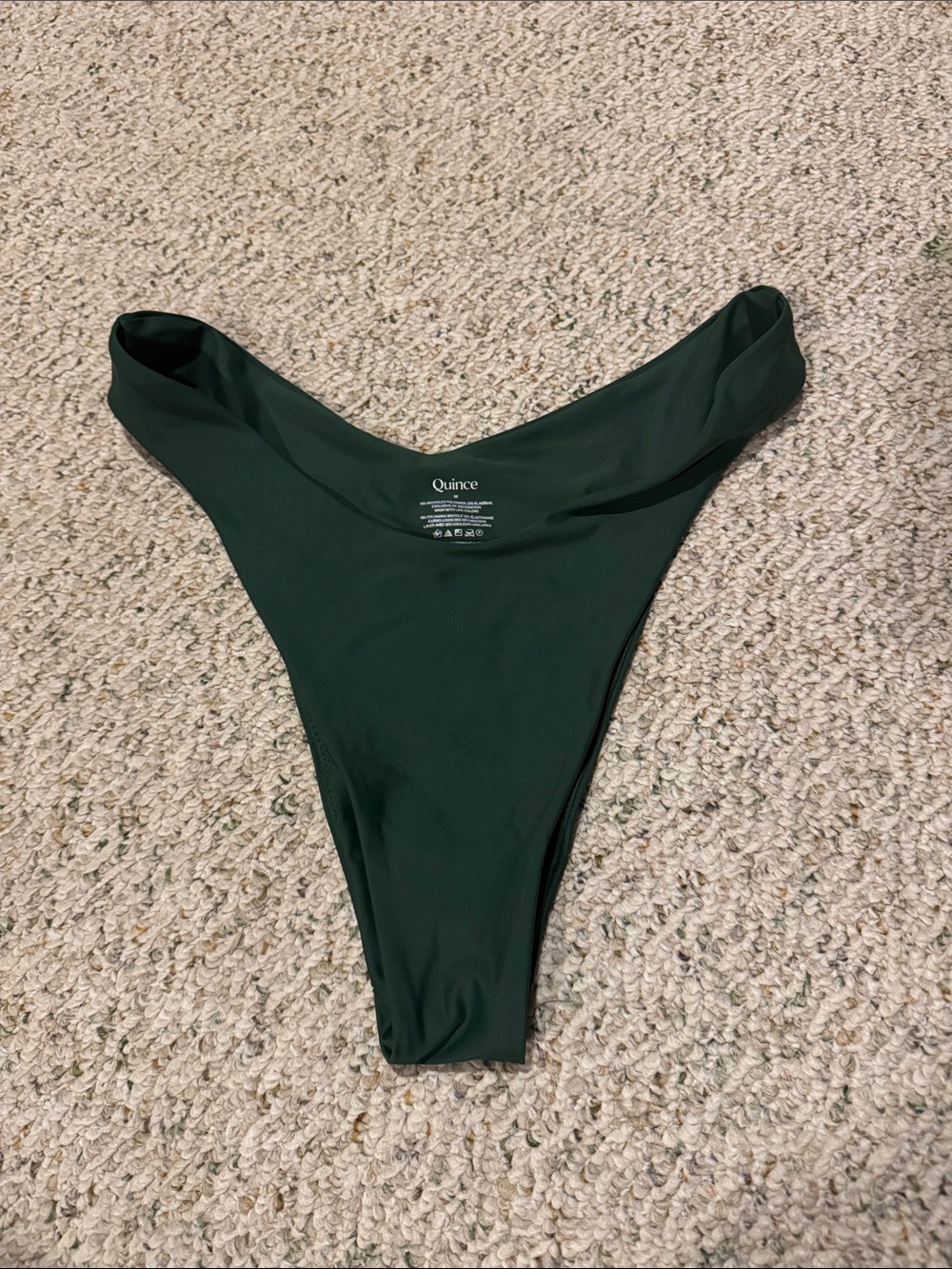 Quince Forest Green High-Leg Bikini Bottom
